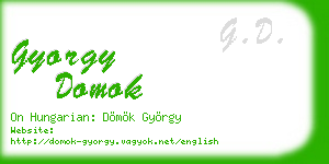 gyorgy domok business card